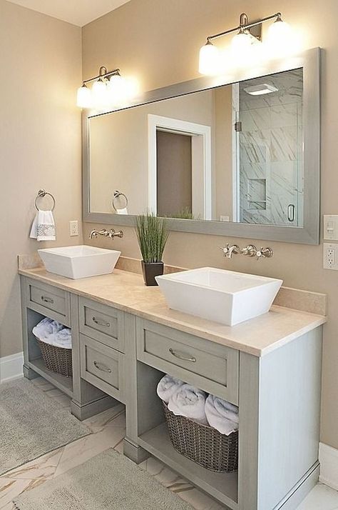 Traditional Double Sink Bathroom Vanity - Ideas on Foter Double Sink Bathroom Vanity Ideas, Sink Lighting, Best Kitchen Design, Farmhouse Bathroom Vanity, Modern Farmhouse Bathroom, Double Sink Vanity, Double Sink Bathroom, Double Sink Bathroom Vanity, Trendy Bathroom