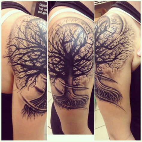 Oak Tree tattoo Oak Tree Shoulder Tattoo, Maple Tree Tattoo Men, Oakley Tattoo, Oak Tree Tattoo Sleeve, Tree Tattoo Arm Sleeve, Steve Tattoo, Wisteria Tattoo, Tree Tattoo Color, Maple Tree Tattoos