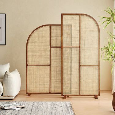 Wicker Partition, Dining Chairs Boho, Patio Furniture Boho, Boho Outdoor Furniture, Rattan Divider, Boho Living Room Furniture, Rattan Partition, Outdoor Partition, Bamboo Divider