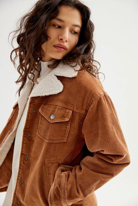 UO Melanie Corduroy Sherpa Jacket | Urban Outfitters Pull And Bear Jacket, Corduroy Sherpa Jacket, Gilet Long, Pull N Bear, Sherpa Jacket, Trucker Jacket, Corduroy Jacket, Sherpa Lined, Jacket Women