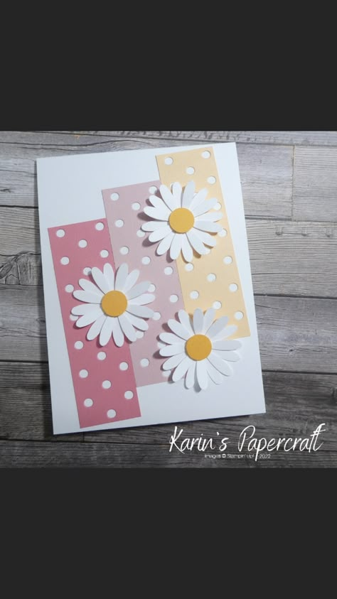 Beauty Papers, Handmade Greeting Card Designs, Card Design Handmade, Daisy Cards, Simple Birthday Cards, Birthday Card Craft, Making Greeting Cards, Cricut Cards, Birthday Cards Diy