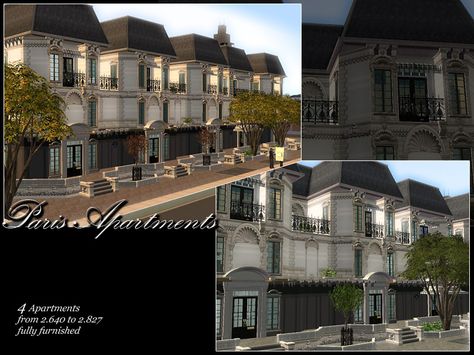 Mod The Sims - Paris Apartments Sims 4 Paris, Apartments Sims 4, Paris Apartments, Paris City, Sims 2, The Sims, Sims 4, Apartment, Paris