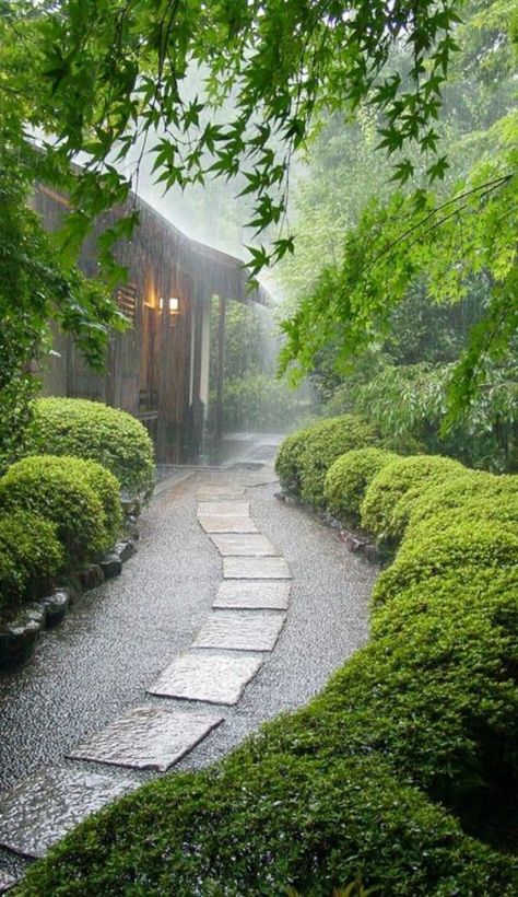 Japanese Zen Garden Landscaping, Outdoor Gardens Landscaping, Walkways Paths, Japanese Zen Garden, Japan Garden, Japanese Garden Design, Garden Walkway, Luxury Garden, Stone Path