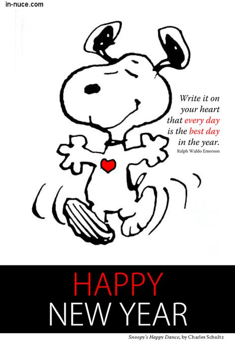 In Nuce: Happy New Year 2015: Improve the present moment Snoopy Happy New Year, Snoopy Clip Art, New Years Toast, Dancing Happy, Snoopy Happy Dance, Happy New Year Funny, Charlie Brown Characters, New Year Cartoon, Happy New Year 2015