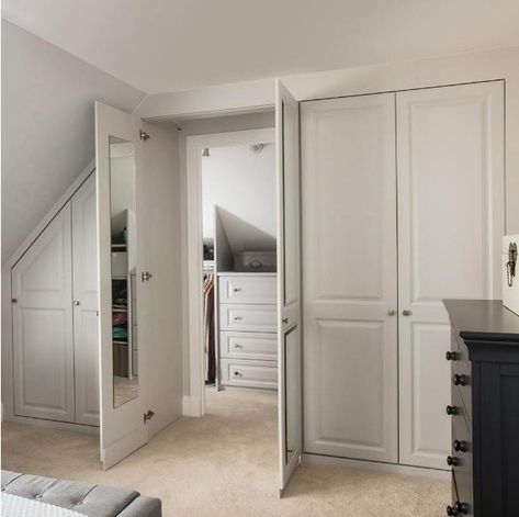 This hidden treasure of storage created with a walk in wardrobe 😍 #fittedwardrobes #fittedfurniture #bedroomgoals #interiorinspo #storage… Bedroom Wardrobe Ideas, Hidden Closet, Walk In Closet Design, Hidden Rooms, Luxury Bedroom Master, Hidden Treasure, Walk In Wardrobe, Bedroom Goals, Fitted Furniture