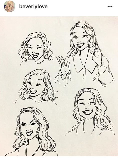 bev johnson- smiling and laughing expression Someone Smiling Drawing, How To Draw A Smiling Face, Smiling Eyes Sketch, How To Draw Someone Smiling, Smiling Eyes Reference, Smile Drawing Cartoon, Smile Illustration Face, Eye Smile Drawing, Cute Smile Drawing