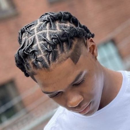 Short Locs Hairstyles Starter Men, Hairstyles For Short Dreads Men, Styles For Short Dreads Men, Plaits Locs Men, Small Dreadlocks Styles, Short Men Loc Styles, Short Dread Styles For Men Shaved Sides, Mens Locs Hairstyles Short, Short Loc Hairstyles Men