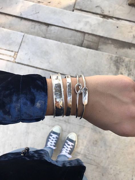 Combo of 4 Bracelets / Silver Statement Cuff Bracelet Set / Silver Plated Brass / Stacked Bracelets / Layered Bracelets Bracelets Layered, Silver Bracelet Stack, Dragon Wallpaper, Stacked Bracelets, Statement Cuff Bracelet, Style Bundle, Bracelet Set Silver, Bracelets Silver, Animal Protection