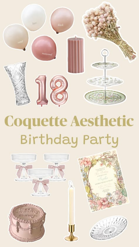 Coquette Birthday Party 🎀 #couquettebirthday #couquetteaesthetic #girlsbirthdayparty #sweet16 #eighteenthbirthdayparty #victorianbirthday #birthdaythemes #birthdayideas Follow my shop @Chelsalately on the @shop.LTK app to shop this post and get my exclusive app-only content! #liketkit #LTKparties #LTKfamily #LTKstyletip @shop.ltk https://liketk.it/4sEp5 Coquette Aesthetic Birthday, Aesthetic Sweet 16, 16 Birthday Ideas, Sweet 16 Birthday Ideas, Coquette Birthday Party, Victorian Birthday, Coquette Birthday, Sweet 15 Party Ideas, Sofia The First Birthday Party