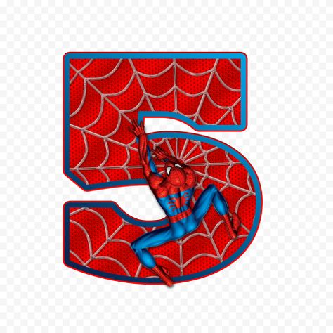 Number 5 Spiderman, Spiderman Number 5 Printable, Spider Man Printable Cake Topper, Spiderman Happy Birthday Topper, Topper Spiderman Free Printables, Spiderman Sign, Spiderman 5, Topper Spiderman, Spiderman Png