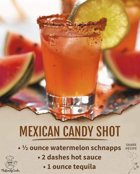 Candy Shots, Fruity Alcohol Drinks, Formula Recipes, Chili Lime Seasoning, Summer Drinks Alcohol, Cocktail Shots, Mexican Candy, Yummy Alcoholic Drinks, Liquor Drinks