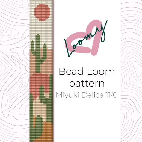 Frog Bead Loom Patterns, Cactus Seed Bead Bracelet Pattern, Bead Loom Bookmark, Bead Loom Patterns Beginner, Seed Bead Loom Patterns Free, Bead Loom Bracelets Patterns, Bead Loom Bracelet Patterns, Boho Cactus, Glass Bead Crafts