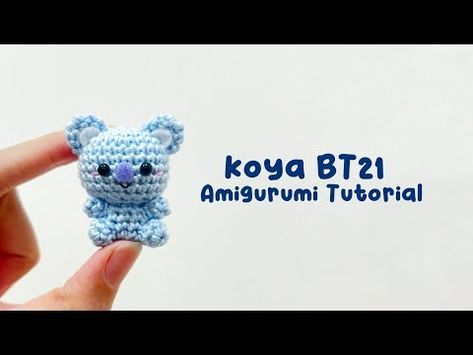 Koya BT21 BTS Amigurumi Crochet Tutorial | Step by Step | FREE PATTERN - YouTube Koya Bt21 Crochet Pattern, Bts Crochet Keychain, Crochet Bt21 Pattern, Bt21 Crochet Free Pattern, Bts Amigurumi, Bt21 Crochet, Crochet Tutorial Step By Step, Bts Crochet, Koya Bt21