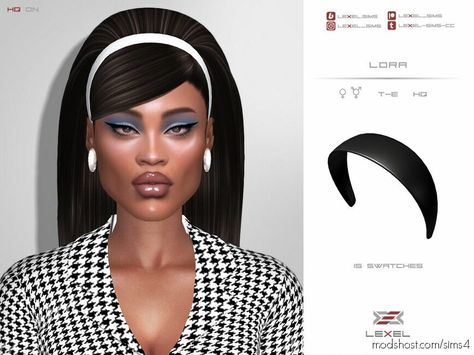 Lora Hair Band mod for Sims 4 at ModsHost! 15 swatches T-E Both frames HQ textures Hats category Recoloring Allowed: Yes – Do not include mesh Polycount LOD 0 (highest): 752 Polycount LOD 2: 188 Polycount LOD 3 (lowest): 60 #sims #sims4cc #gaming #mods #videogames Ts4 Hair Accessories, Sims 4 Cc Headband Accessory, Sims 4 Hat Accessories, Ts4 Hair Accessories Cc, Sims4 Hair Accessories, Sims Cc Hats, Headband Sims 4 Cc, Sims 4 Cc Y2k Accessories, Sims 4 Headband Cc