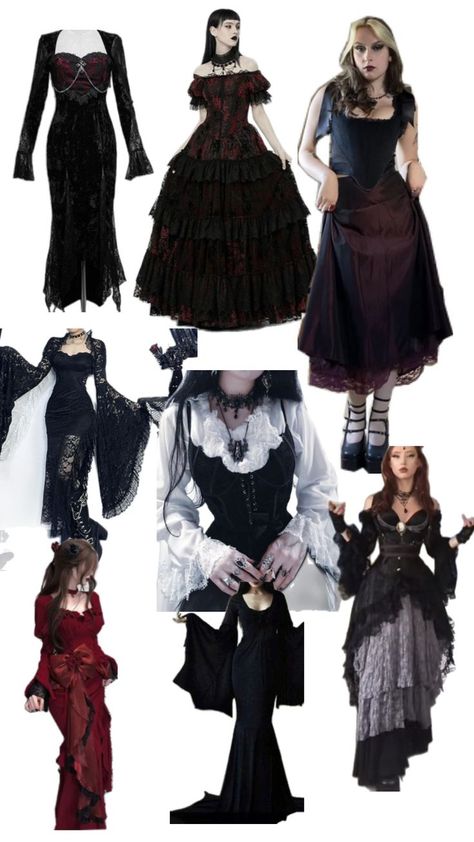 Romance Outfits, Vampire Costume Women, Elegant Goth, Vampire Costume, Gothic Romance, Witch Aesthetic, Outfit Women, Outfits Women, Costumes For Women