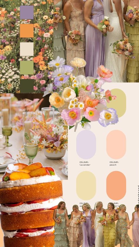 Wedding Theme Color Schemes, Wildflower Wedding Theme, Dream Wedding Decorations, May Weddings, Wedding Theme Colors, Dream Wedding Ideas Dresses, Future Wedding Plans, Garden Party Wedding, Pastel Wedding