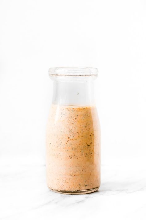 Incredibly delicious healthy chipotle ranch dressing made with greek yogurt. This creamy, homemade chipotle ranch has a kick of heat and makes the perfect dressing or dip for salads, fries, tacos and more! #ranchdressing #chipotle #saladdressing #dip #dressing #greekyogurt Chipotle Ranch Dressing Recipe, Grilled Sweet Potato Fries, Chipotle Ranch Dressing, Homemade Chipotle, Salad Dressing Recipes Healthy, Chipotle Ranch, Baked Chicken Nuggets, Homemade Fries, Ranch Dressing Recipe