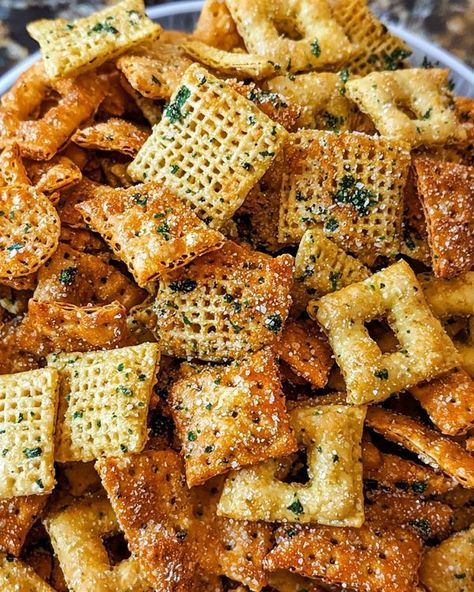 Snack Mix With Cheese Balls, Chex Mix Trail Mix Recipe, Ranch Trail Mix Recipes, Ranch Snack Mix Recipes, Salty Snack Mixes, Christmas Trail Mix Recipes, Ranch Chex Mix Recipes, Ranch Chex, Ranch Chex Mix