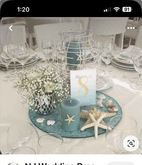 Candle Vases, Beach Centerpieces, Floating Candle Centerpieces, Beach Wedding Centerpieces, Beach Bridal Showers, Floating Candle, Beach Themed Party, Beach Wedding Decorations, Beach Bridal