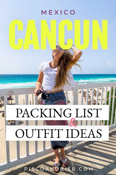 Outfits To Wear In Cancun Mexico, Mexico Clothes Vacation, Mexico Outfit Ideas Beach, Couple Resort Outfits, Can Cun Mexico Outfits, Packing Beach Vacation Outfit Ideas, Outfit Ideas Cancun, Packing List For Cancun Mexico, Beach Hotel Outfit Ideas