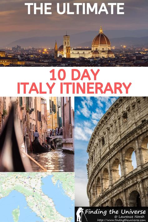 The Perfect 10 Day Italy Itinerary: Detailed Day by Day Guide + Map & Tips! Italy Attractions, Where To Go In Italy, Itinerary Italy, Week In Italy, Italy Capri, 7 Day Itinerary, Europe Itinerary, Places To Visit In Italy, Italy Amalfi