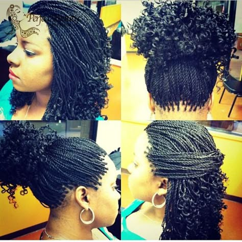 When I was much younger, I always turned my straight braids to curls after about two weeks. I Havana Twist Hairstyles, Micro Braids Hairstyles, Trendy We Fryzurach, Braids And Twist, Senegalese Twist Hairstyles, Senegalese Twist Braids, Colorful Hairstyles, Faux Loc, Braids And Twists