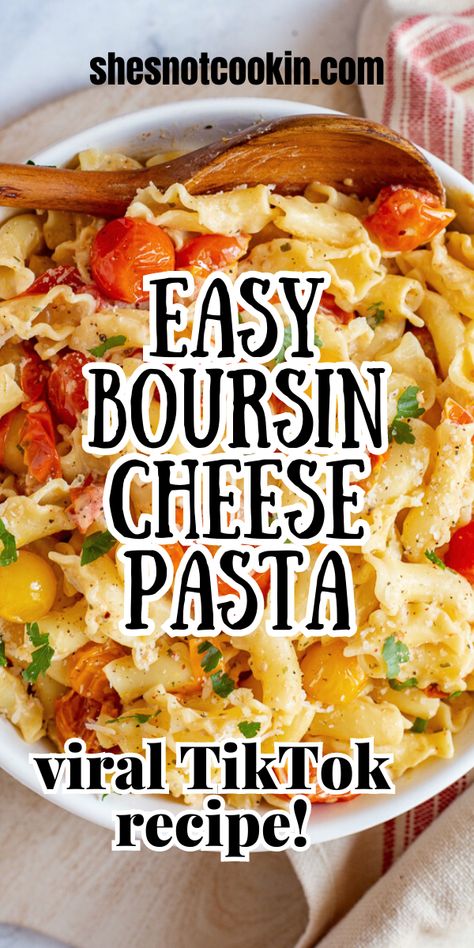 Boursin cheese pasta in a bowl. Bousin Pasta Recipes, Lemon Baked Boursin Pasta, Boursin Cheese Recipes Steak, Boudin Pasta, Bourisan Cheese Recipe, Boursin Cheese Pasta With Spinach, Boisin Cheese Recipes, Baked Borsine Cheese, Spaghetti Squash And Boursin Cheese