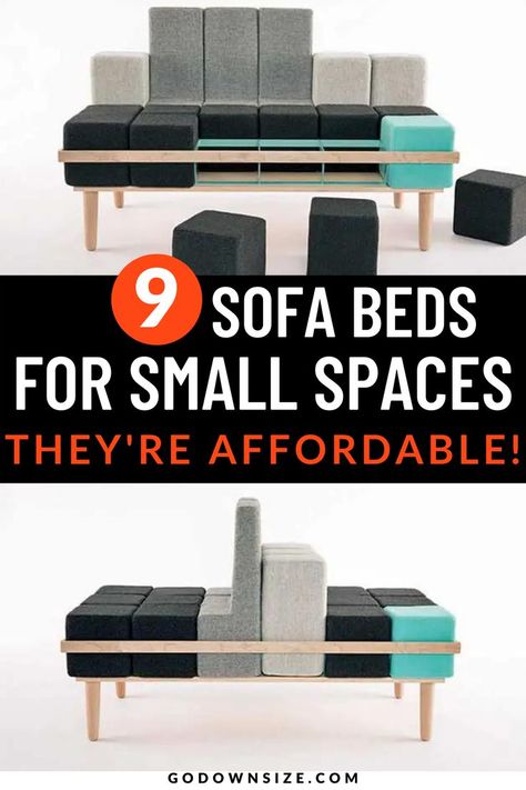 Whether you are in an apartment, tiny house, cabin, motorhome or other small space, a sofa is so important! We have found a wide variety of chairs, sofas, and chaise-lounges, that will transform and fold into a nice bed for the night. With designs from all over the world you're sure to find something perfect for you small space! Sofa Beds For Small Spaces, Couch Decor Ideas, Murphy Bed Sofa, Small Guest Rooms, Sofa Bed For Small Spaces, Stylish Sofa Bed, Modular Sofa Bed, Ottoman Sofa Bed, Loveseat Sofa Bed