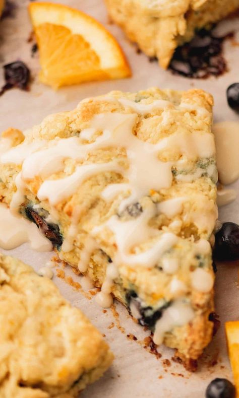 You are going to love the flavors of summer in these Fresh Blueberry Orange Buttermilk Scones. They are busting with juicy, plump blueberries and a hint of tangy orange zest. Orange Scones Recipe, Buttermilk Scones, Blueberry Orange, Blueberry Scones Recipe, Orange Scones, Blueberry Scones, Scones Recipe, Scone Recipe, Orange Zest