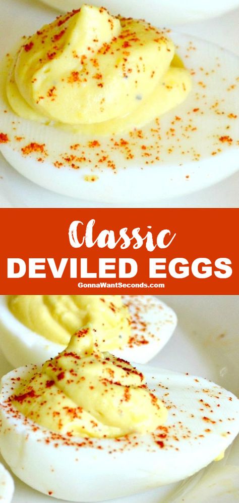 Basic Deviled Eggs Recipe, Classic Deviled Eggs, Devilled Eggs Recipe Best, Deviled Eggs Recipe Classic, Best Deviled Eggs, Deviled Eggs Classic, Deviled Eggs Recipe, Eggs Recipe, Boiled Egg