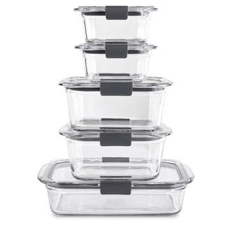 Rubbermaid Brilliance, Glass Containers With Lids, Microwave Food, Glass Storage Containers, Food Storage Container Set, Airtight Food Storage, Airtight Food Storage Containers, Glass Food Storage, Food Storage Containers Organization