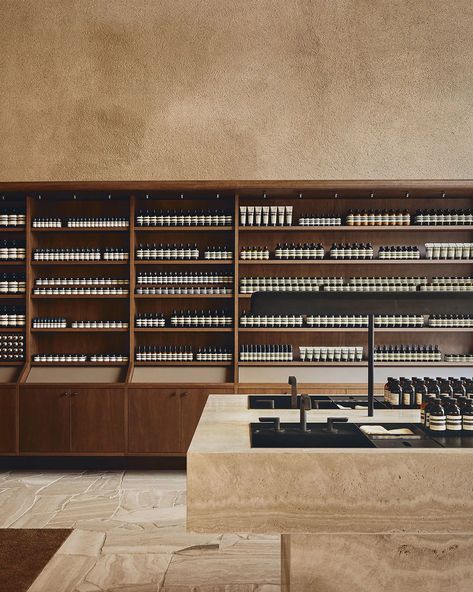 Aesop Shop, Clare Cousins, Aesop Store, Drake Hotel, Concrete Effect Paint, Australia House, Neoclassical Architecture, Retail Interior, Store Design Interior