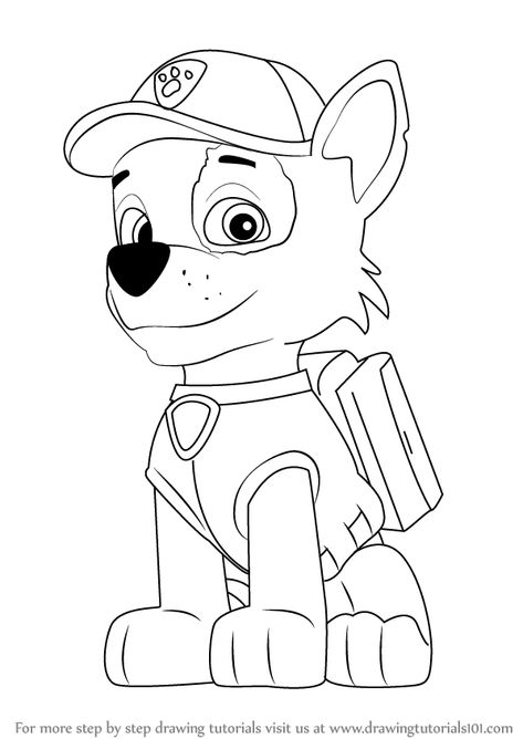 Learn How to Draw Rocky from PAW Patrol (PAW Patrol) Step by Step : Drawing Tutorials Easy Paw Patrol Drawing, How To Draw Paw Patrol, Rocky From Paw Patrol, Draw Paw Patrol, Paw Patrol Drawing, Paw Patrol Rocky, Paw Drawing, Characters Drawing, Paw Patrol Characters