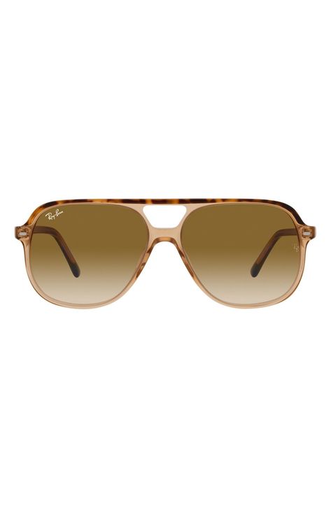 Ray-Ban 55mm Navigator Sunglasses | Nordstrom Cute Sunglasses For Women, Rayban Sunglasses For Women, Ray Ban Sunglasses Women, Italian Sunglasses, Protection Crystals, Jewelry Accessories Ideas, Havana Brown, Sunglasses Branding, Cute Fits