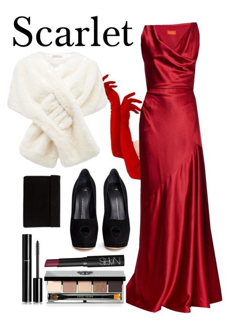 "Clue: Scarlet" by averydane on Polyvore featuring Forever New, Vivienne Westwood Red Label, Bobbi Brown Cosmetics, Chanel, NARS Cosmetics and Giuseppe Zanotti James Bond Theme Party, Clue Costume, Deep Winter Palette, Clue Board Game, Clue Party, Vivienne Westwood Red, Mystery Dinner, Mystery Party, Halloween Inspo