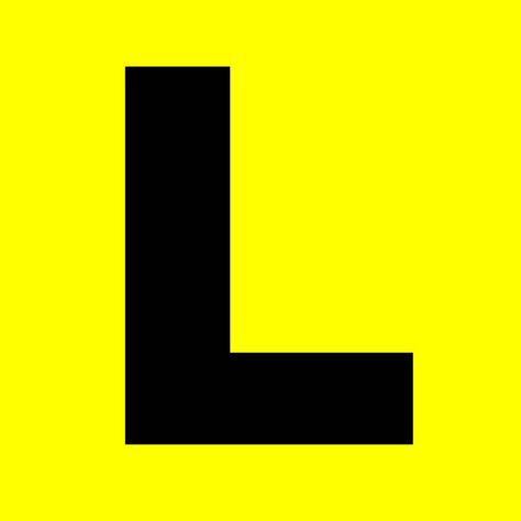 L Plate Plain Learners Licence, Drivers Test, Driving Test, On The Road, The Road, Road, Yellow