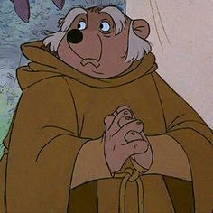 *FRIAR TUCK ~ Robbin hood, 1973 Robin Hood Cartoon, Anthro Character, Disney Robin Hood, Robin Hood 1973, Friar Tuck, Robin Hood Disney, The Huntsman, Disney Movie Characters, Splash Mountain