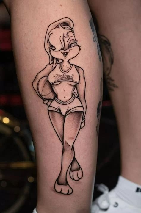 26 Coolest Looney Tunes Tattoo Designs and Ideas - NSF - Magazine Looney Tunes Tattoo, Mr Cartoon Tattoo, Meaningful Tattoos For Men, Pikachu Tattoo, Persian Tattoo, Chicano Tattoos Sleeve, Card Tattoo Designs, Finger Tats, Bunny Tattoos