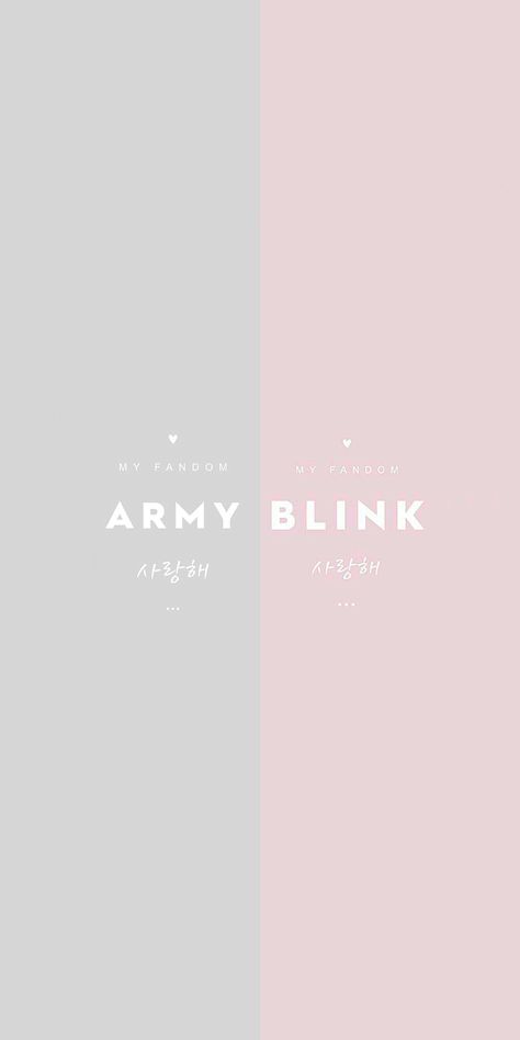 For all the Army‘s and Blink‘s at the same time❤️❤️❤️❤️ Bts And Blackpink Wallpaper, Blackpink Cute, Bts X Blackpink, Blink Book, Phone Wallpaper Pink, Army Wallpaper, Bts Love Yourself, Korean Words, Blackpink Wallpaper