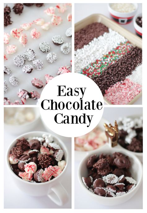 Chocolate Christmas Candy (Nonpareils) Chocolate Christmas Candy, Rum Ball, Homemade Chocolate Candy, Chocolate Bowls, Christmas Treats For Gifts, Make Your Own Chocolate, Chocolate Candy Recipes, Chocolate Sticks, Cup Of Hot Chocolate