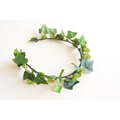 Ivy headpiece, Ivy wedding hair wreath, Ivy hair accessory ($45) ❤ liked on Polyvore featuring accessories, hair accessories, artificial garland, leaf garland, bridal flower crown, flower garland and floral crown Leaf Crown Aesthetic, Forest Fairy Crown Diy, Fake Flower Garland, Cottage Accessories, Gay Halloween Costumes, Ivy Wedding, Ivy Flower, Poison Ivy Costumes, Diy Leaves