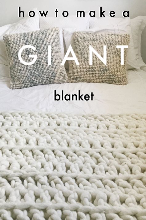 DIY HUGE KNIT BLANKET – Rach Speed Huge Crochet Blanket, Diy Blankets No Sew, Giant Blanket, Gravity Blanket, Huge Bed, Diy Blanket Ladder, Blanket Basket, Blanket Ladder, Knitted Blanket