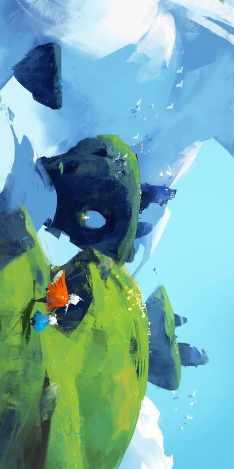 Sky Game, Environment Painting, Sky Children Of The Light, Sky Games, Sun Painting, Sky Artwork, Sky Cotl, Child Of Light, Cute Animal Drawings Kawaii