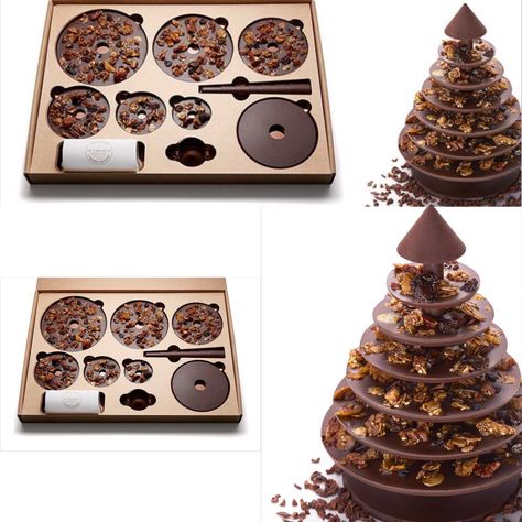 Christmas Tree Chocolate, Chocolate Christmas Tree, Chocolate Christmas Gifts, Christmas Tree Chocolates, Chocolate Shapes, Chocolate Tree, Chocolate Stores, Chocolate Work, Alain Ducasse