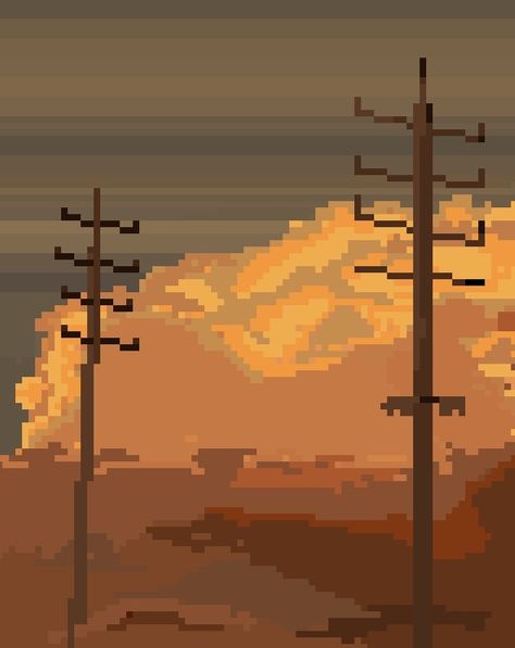 Pixel Brown Aesthetic, Pixel Fall Wallpaper, Old Pixel Art, Indie Pixel Art, Beige Pixel Art, 100x100 Pixel Art, Brown Pixel Art, Desert Pixel Art, Orange Pixel Art