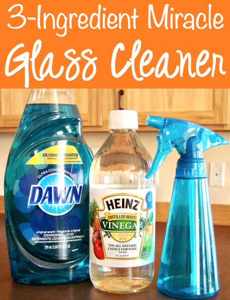 Glass Cleaner Recipe, Diy Glass Cleaner, Homemade Glass Cleaner, Miracle Cleaner, Vinegar Cleaner, Homemade Cleaning Supplies, Tracker Free, Frugal Girls, Cleaner Recipes