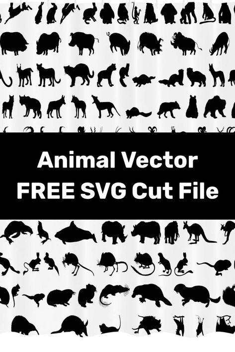 Animal Vector - FREE SVG Cut File Animal Svg Files Free, Cricut Wallpaper, Wallpaper Animals, Animal Outline, Animal Vector, Cut Animals, Graphic Design Photo, Svg Images, Animal Svg