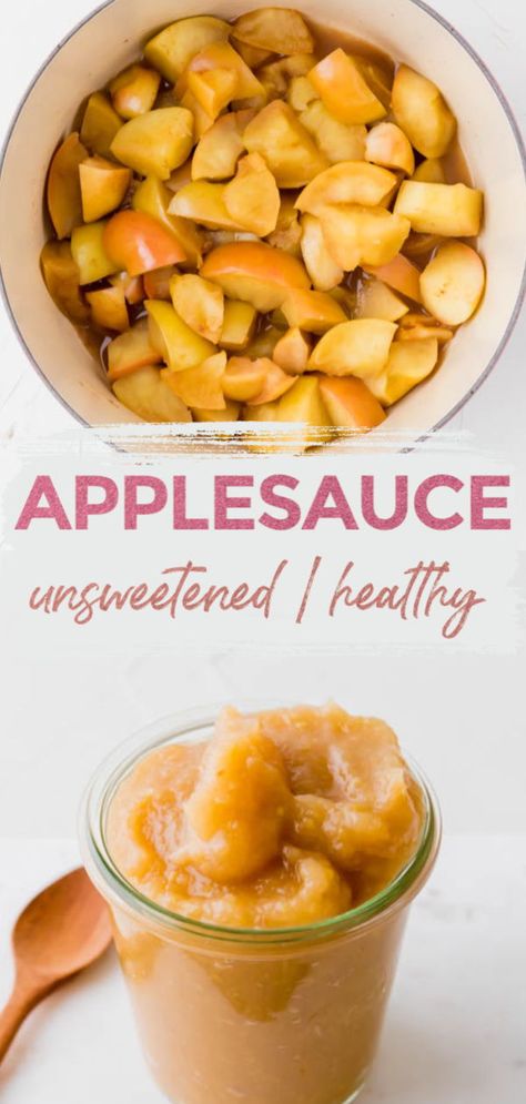 Unsweetened Applesauce Recipe, Applesauce Recipes, Apples Recipes, Homemade Applesauce Recipes, Slow Cooker Applesauce, How To Make Applesauce, Applesauce Recipe, Apple Sauce Recipes, Canned Apples