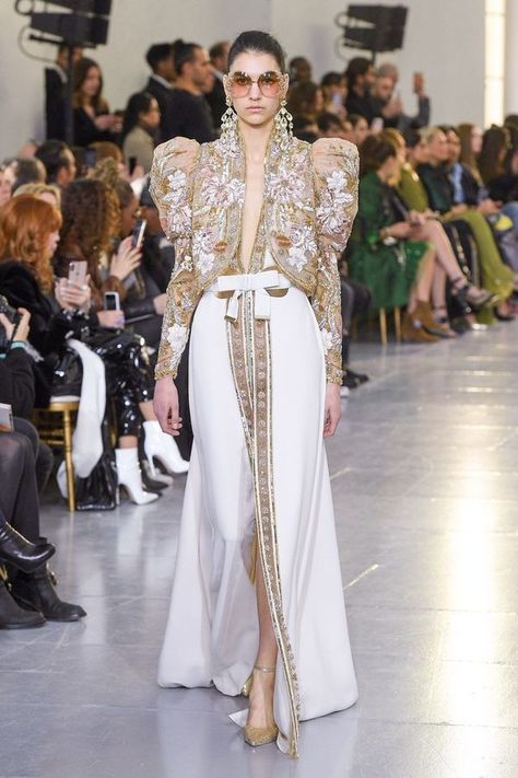 Elie Saab Haute Couture, Ellie Saab, Elie Saab Fall, Fashion Illustrations Techniques, Elie Saab Spring, Elie Saab Couture, Designer Evening Gowns, Woman Suit Fashion, Embroidery Fashion