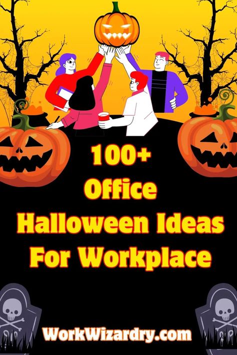 100+ Office Halloween Ideas to celebrate at the workplace [2023] 4 Halloween Week Ideas For Work, Best Office Halloween Themes, Work Halloween Contest Ideas, Halloween Office Competitions, Halloween Office Contest Ideas, Halloween Theme Ideas For Work, Halloween At Work Ideas, Halloween Theme Office Ideas, Halloween Fun At Work